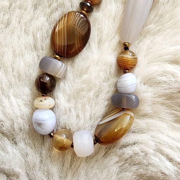 Peyote Bird 23" Multi-Color Crystal Beaded Genuine Gemstone Necklace NEW - Picture 6 of 9